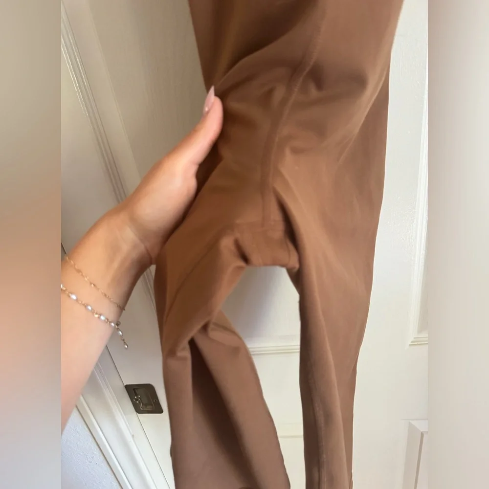 Airbrush Physique Onesie from ALO in cinnamon brown - Picture 6 of 11